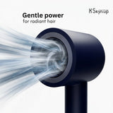 Skynup Pixel 1600 Watt Ionic Hair Dryer with Touch Screen Control | 360° Magnetic Rotating Nozzle | 4 Heat 3 Wind Speed Modes | Negative Ion Anti-Frizz | Hot Cold Air Function | Professional Quiet Blow Dryer | Prussian Blue