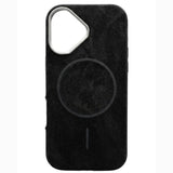 SkynUp Noir Fabric MagFit Back Cover Case for iPhone 17 | Magnetic Charging Compatible | Shockproof Compatible with MagSafe | Black