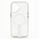 SkynUp Titan Magnetic Kickstand Case Compatible with iPhone 17 | Built-in Foldable Stand & Clear Back | Slim Wireless Charging Protection | White