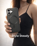 SkynUp Prism Magnetic-Compatible Case for iPhone 17 | Slim Shockproof Cover with Strong Ring Magnet, Dual-Layer TPU+PC Protection & Scratch-Resistant Matte Grip