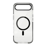 SkynUp Clario Back Case for iPhone17 Air | Clear Back Cover with Magnetic Ring | Slim Shockproof Anti-Yellow TPU Case | Black