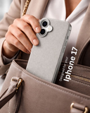 SkynUp Linea Premium Leather Back Cover Case for iPhone 17 | MagSafe Compatible | Grey