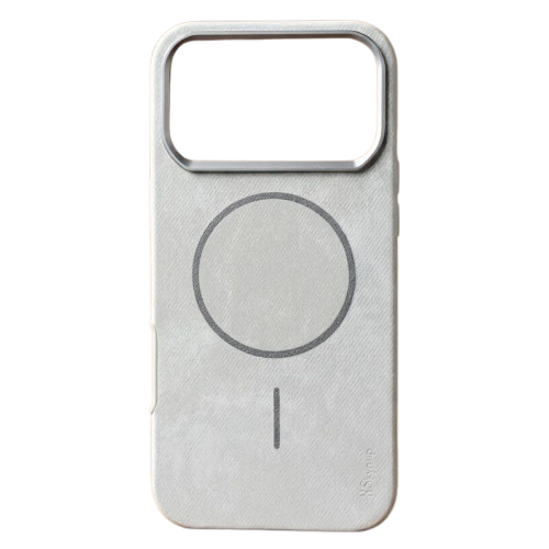 Skynup Noir Collection: White Stone Textured MagSafe Case for iPhone 17 Pro Max | Premium Designer Mobile Back Cover | Skynup