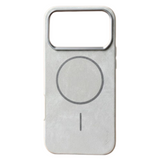 SkynUp Noir Fabric MagFit Back Cover Case for iPhone 17 Pro Max| Magnetic Charging Compatible | Shockproof Compatible with MagSafe | Grey