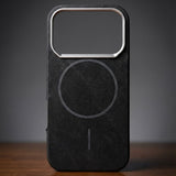 Skynup Noir Collection: White Stone Textured MagSafe Case for iPhone 17 Pro Max | Premium Designer Mobile Back Cover | Skynup