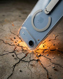 SkynUp Titan Magnetic Kickstand Case Compatible with iPhone 17 Air | Built-in Foldable Stand & Clear Back | Slim Wireless Charging Protection