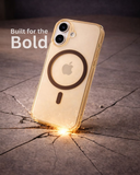SkynUp Arto MagFit Back Cover Case for iPhone 17 | Magnetic Wireless Charging Compatible with MagSafe | Hard Back Protection | Gold