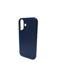 SkynUp ORO Premium Faux Leather Back Cover Case for iPhone 17 | Slim & Stylish Mobile Cover | Dark Blue