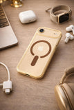 SkynUp Arto MagFit Back Cover Case for iPhone 17 Air | Magnetic Wireless Charging Compatible with MagSafe | Hard Back Protection | Gold