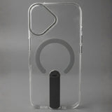 Skynup Titan Collection: iPhone 17 Clear Case with Black MagSafe Stand | Premium Designer Mobile Back Cover | Skynup