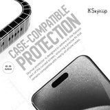 SkynUp Diamond Tempered Glass Screen Protector Guard for iPhone 17 | High Clarity, 9H Hardness Scratch Resistant, Full Coverage, Military-Grade, Shatterproof, Screen Guard