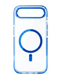 SkynUp Clario Back Case for iPhone 17 Air | Clear Back Cover with Magnetic Ring | Slim Shockproof Anti-Yellow TPU Case | Blue