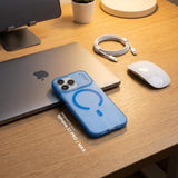 SkynUp Velar Premium Textured Back Cover Case for iPhone 17 Pro | Slim & Stylish Finish | Light Blue