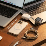 SkynUp Velar Premium Textured Back Cover Case for iPhone 16 Pro Max| Slim & Stylish Finish | White