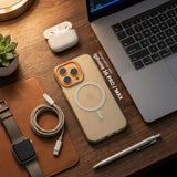 SkynUp Velar Premium Textured Back Cover Case for iPhone 16 Pro | Slim & Stylish Finish | Grey