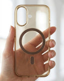 SkynUp Arto MagFit Back Cover Case for iPhone 17 | Magnetic Wireless Charging Compatible with MagSafe | Hard Back Protection | Gold