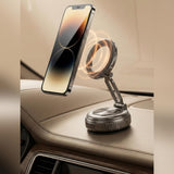 SkynUp 360° Magnetic Vacuum Phone Holder | Hands-Free Foldable Suction Mount for Car, Shower & Home
