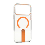 Skynup Titan Collection: Clear MagSafe Case with Metallic Stand for iPhone 17 Pro | Premium Designer Mobile Back Cover | Skynup