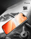 SkynUp Anti Static Tempered Glass Screen Protector Guard for iPhone 16 Pro Max | High Clarity, 9H Hardness Scratch Resistant, Full Coverage, Military-Grade, Shatterproof, Screen Guard