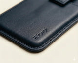 SkynUp Yoga Magnetic Wallet Slim Card Holder with Stand | Strong Magnetic Grip Holds 3+ Cards | Premium Leather | Designed for MagSafe Compatible 17/16/15/14/13/12/Pro/Pro Max/Plus Series | Black