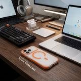 SkynUp Velar Premium Textured Back Cover Case for iPhone 17 Pro Max | Slim & Stylish Finish | Orange