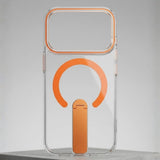 Skynup Titan Collection: Clear MagSafe Case with Metallic Stand for iPhone 17 Pro | Premium Designer Mobile Back Cover | Skynup