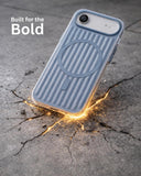 SkynUp Prism Magnetic-Compatible Case for iPhone 17 Air | Slim Shockproof Cover with Strong Ring Magnet, Dual-Layer TPU+PC Protection & Scratch-Resistant Matte Grip | Light Blue