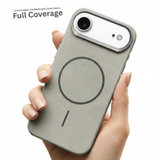 SkynUp Noir Fabric MagFit Back Cover Case for iPhone 17 Air | Magnetic Charging Compatible | Shockproof Compatible with MagSafe | Grey