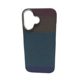 SkynUp Kevlar Premium Textured Back Cover Case for iPhone 17 | Ultra-Slim Carbon Fiber Design | Blue
