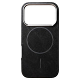 SkynUp Noir Fabric MagFit Back Cover Case for iPhone 17 Pro | Magnetic Charging Compatible | Shockproof Compatible with MagSafe | Black