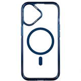 SkynUp Lumen Magnetic Clear Case Compatible with iPhone 17 | Anti-Yellowing Transparent Back & Shockproof Bumper | Slim Wireless Charging Protection | Blue