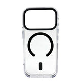 SkynUp Clario Back Case for iPhone 17 Pro Max | Clear Back Cover with Magnetic Ring | Slim Shockproof Anti-Yellow TPU Case | Black