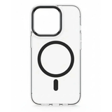 SkynUp Clario Back Case for iPhone 17 | Clear Back Cover with Magnetic Ring | Slim Shockproof Anti-Yellow TPU Case | Black