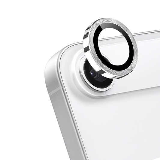 SkynUp Fluted Camera Lens Protector for iPhone 17 Air | 9H Tempered Glass | Anti-Scratch, HD Clarity & Full Lens Coverage | Easy Installation | Case-Friendly | Silver
