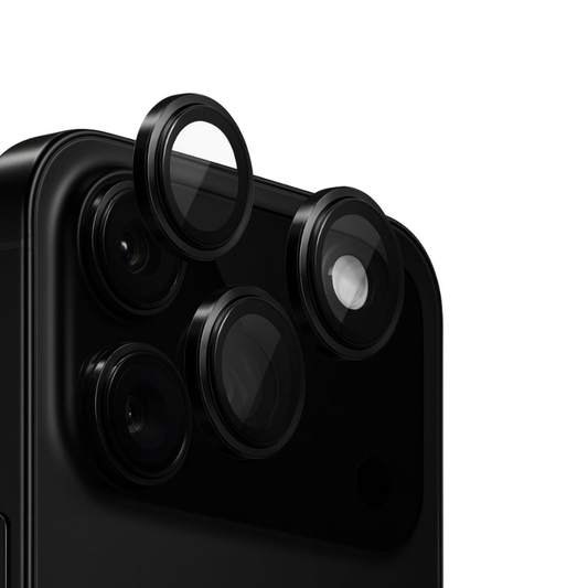 SkynUp Fluted Camera Lens Protector for iPhone 17 Pro/17 Pro Max | 9H Tempered Glass | Anti-Scratch, HD Clarity & Full Lens Coverage | Easy Installation | Case-Friendly | Black