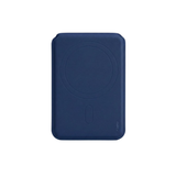 SkynUp Yoga Magnetic Wallet Slim Card Holder with Stand | Strong Magnetic Grip Holds 3+ Cards | Premium Leather | Designed for MagSafe Compatible with 17 Pro Max | Blue