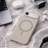 SkynUp Halo Magnetic Back Cover Case Compatible with iPhone 17 Air | Shockproof Hybrid TPU & Hard PC Matte Finish | Slim Wireless Charging Protection | Grey
