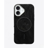 SkynUp Noir Fabric MagFit Back Cover Case for iPhone 17 | Magnetic Charging Compatible | Shockproof Compatible with MagSafe | Black