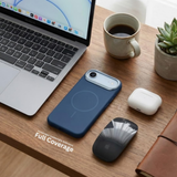SkynUp Halo Magnetic Back Cover Case Compatible with iPhone 17 Air | Shockproof Hybrid TPU & Hard PC Matte Finish | Slim Wireless Charging Protection | Black Grey