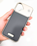 SkynUp Capri Metallic Aroma Perfume Back Cover for iPhone 17 | Metallic Finish | Protective Design | Grey