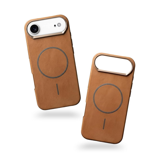 SkynUp Noir Fabric MagFit Back Cover Case for iPhone 17 Air | Magnetic Charging Compatible | Shockproof Compatible with MagSafe | Gold
