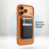 SkynUp Linea Premium Leather Back Cover Case for iPhone 17 Pro Max | MagSafe Compatible | Orange