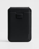 SkynUp Yoga Magnetic Wallet Slim Card Holder with Stand | Strong Magnetic Grip Holds 3+ Cards | Premium Leather | Designed for MagSafe Compatible 17/16/15/14/13/12/Pro/Pro Max/Plus Series | Black