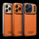 Skynup Capri Collection: Vintage Leather & Aluminum Case for iPhone 17 Pro | Premium Designer Mobile Back Cover | Skynup
