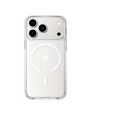SkynUp Clario Back Case for iPhone 17 Pro Max | Clear Back Cover with Magnetic Ring | Slim Shockproof Anti-Yellow TPU Case | White