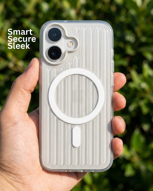 SkynUp Prism Magnetic-Compatible Case for iPhone 17 | Slim Shockproof Cover with Strong Ring Magnet, Dual-Layer TPU+PC Protection & Scratch-Resistant Matte Grip | Grey