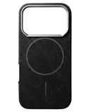 SkynUp Noir Fabric MagFit Back Cover Case for iPhone 17 Pro | Magnetic Charging Compatible | Shockproof Compatible with MagSafe