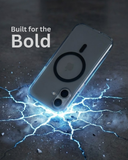 SkynUp Arto MagFit Back Cover Case for iPhone 17 | Magnetic Wireless Charging Compatible with MagSafe | Hard Back Protection | Black