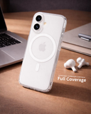 SkynUp Arto MagFit Back Cover Case for iPhone 17 | Magnetic Wireless Charging Compatible with MagSafe | Hard Back Protection | Clear