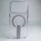 Skynup Titan Collection: Clear MagSafe Case with Metallic Stand for iPhone 17 Pro | Premium Designer Mobile Back Cover | Skynup